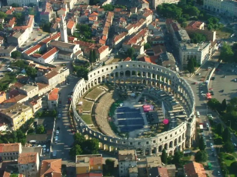 The Roman amphitheatre in Pula